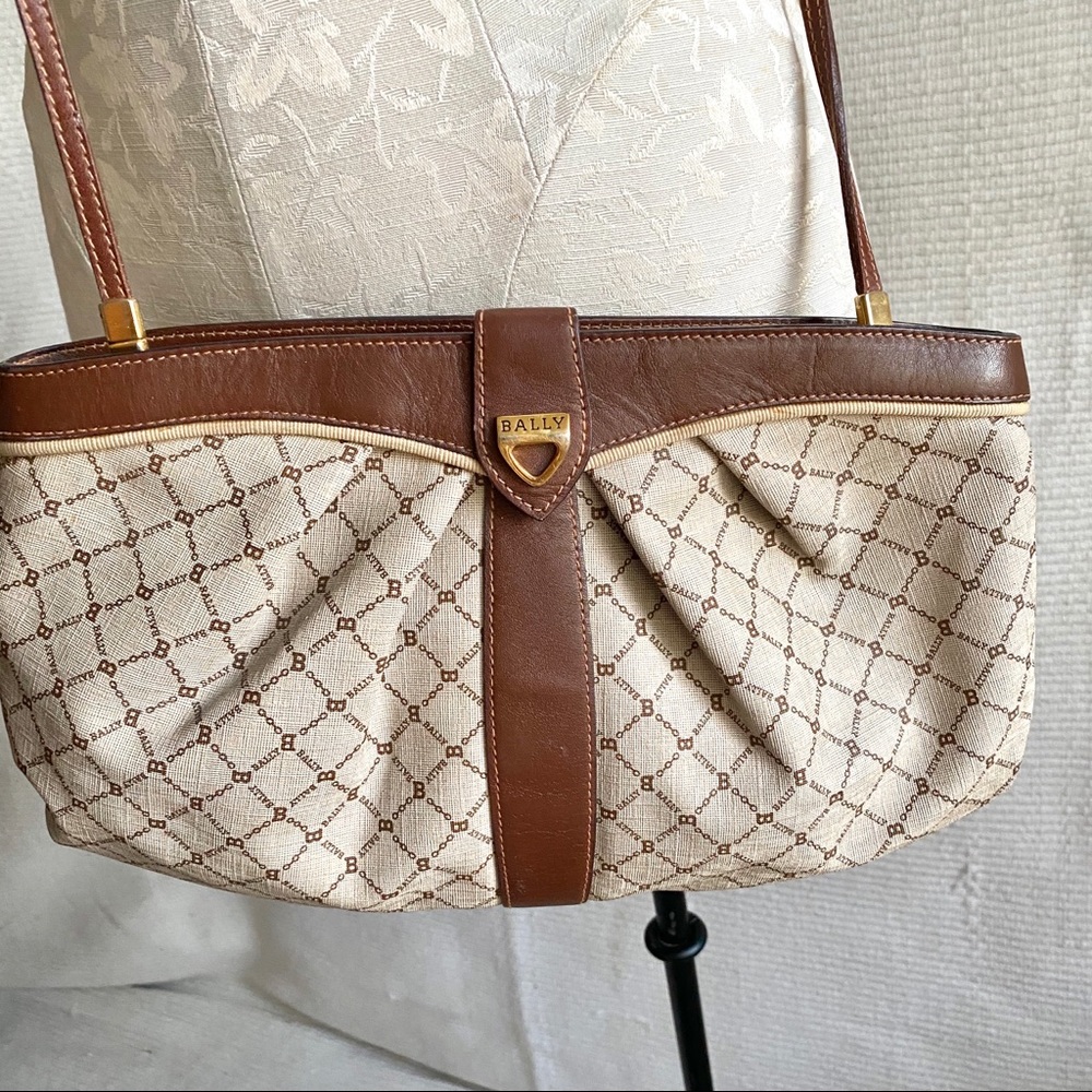 Bally Vintage Logo Monogram B Print Crossbody Bag